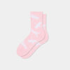 [STW094] 옅은 핑크색 바디에 잠자리(곤충)가 흰색 실루엣으로 패턴으로 들어간 여성용 패션 스트릿 양말입니다.